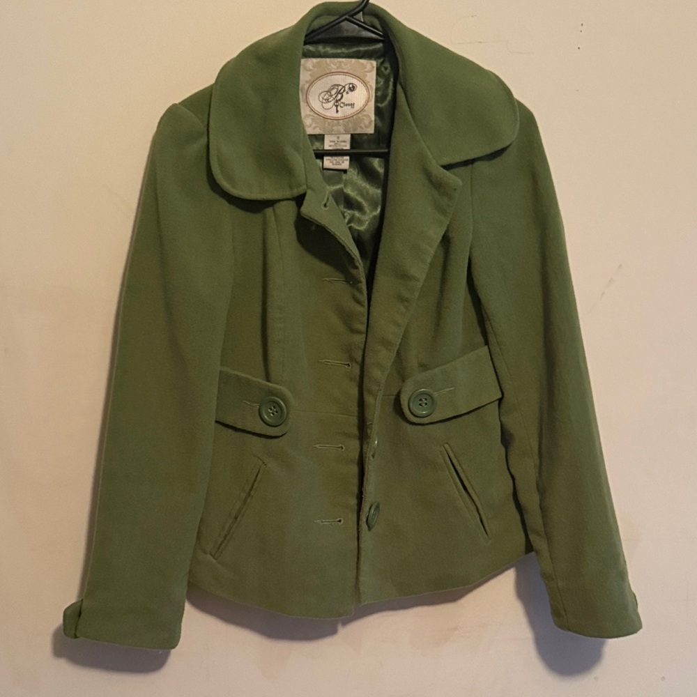 BB Dakota Olive Pea Coat